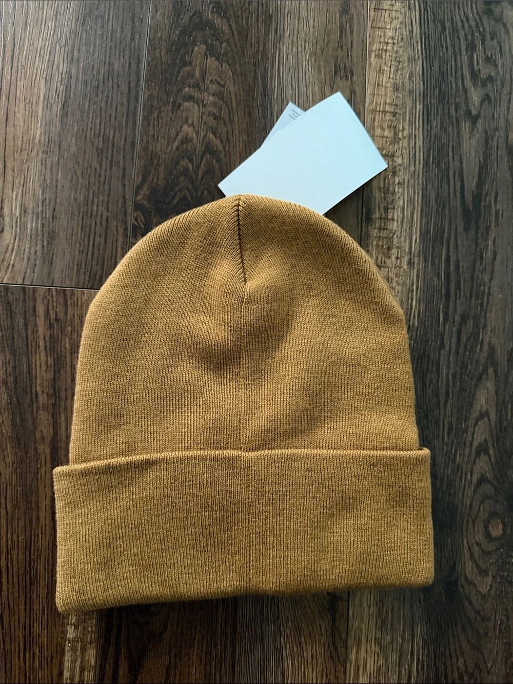 UGG Knit Beanie in Camel Brown with Branded Patch